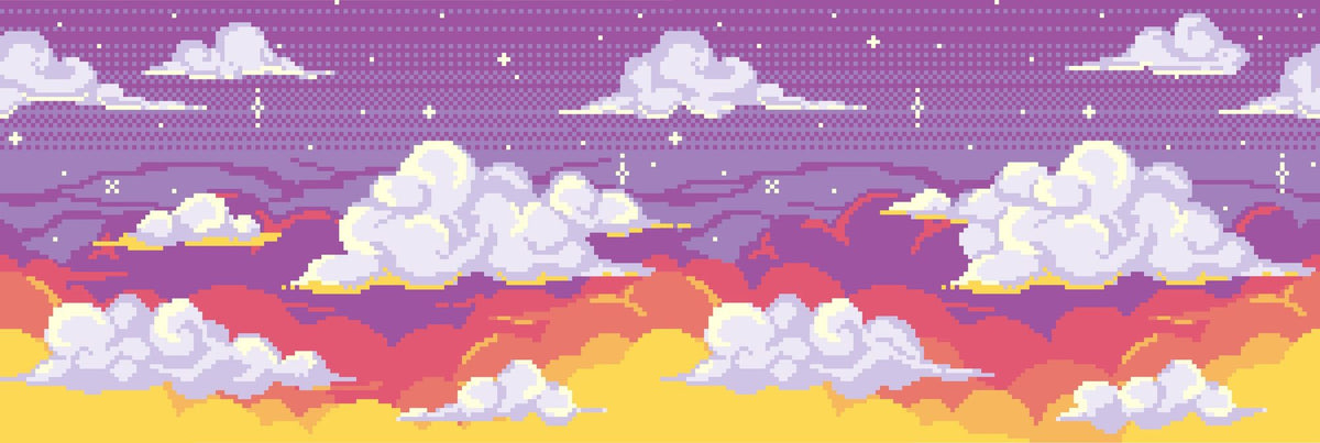 Pixel Sunset Mural Wallpaper - pure wallpaper artwork