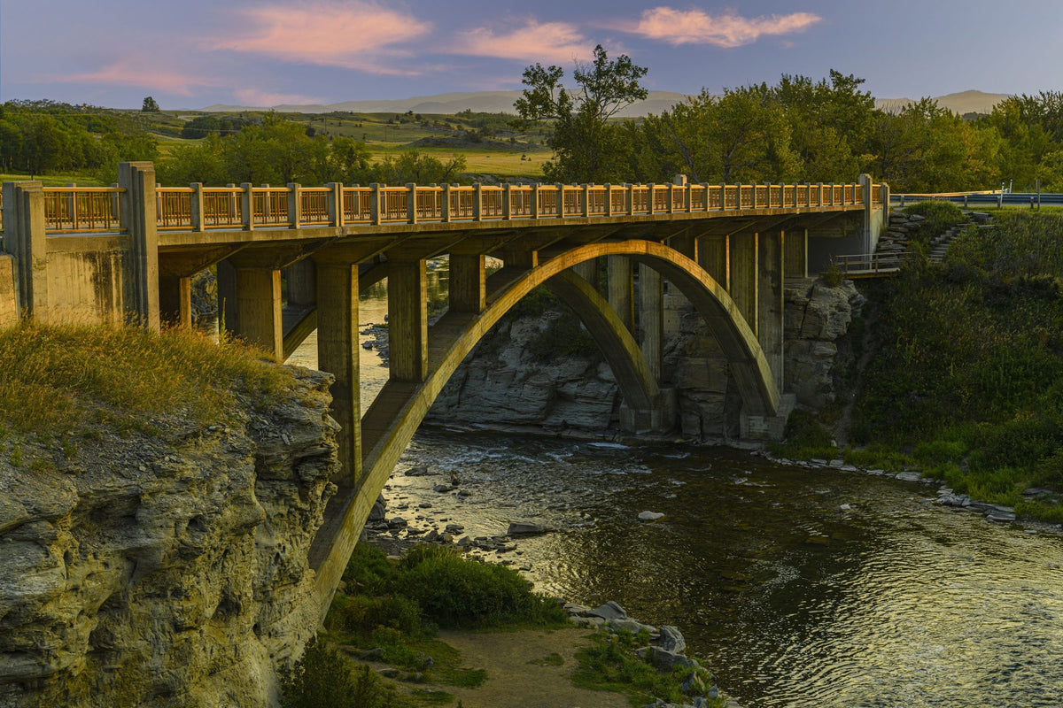 Lundbreck Falls Bridge Mural Wallpaper - pure wallpaper artwork