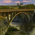 Lundbreck Falls Bridge Mural Wallpaper - pure wallpaper artwork
