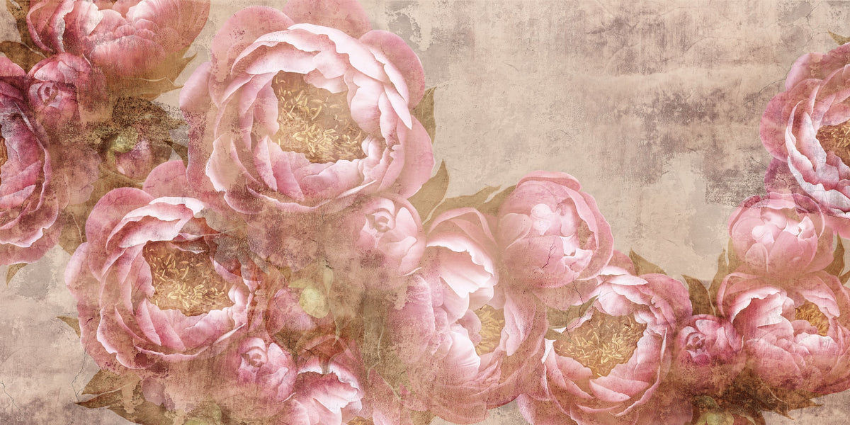 Peonies of Love Mural Wallpaper - pure wallpaper artwork