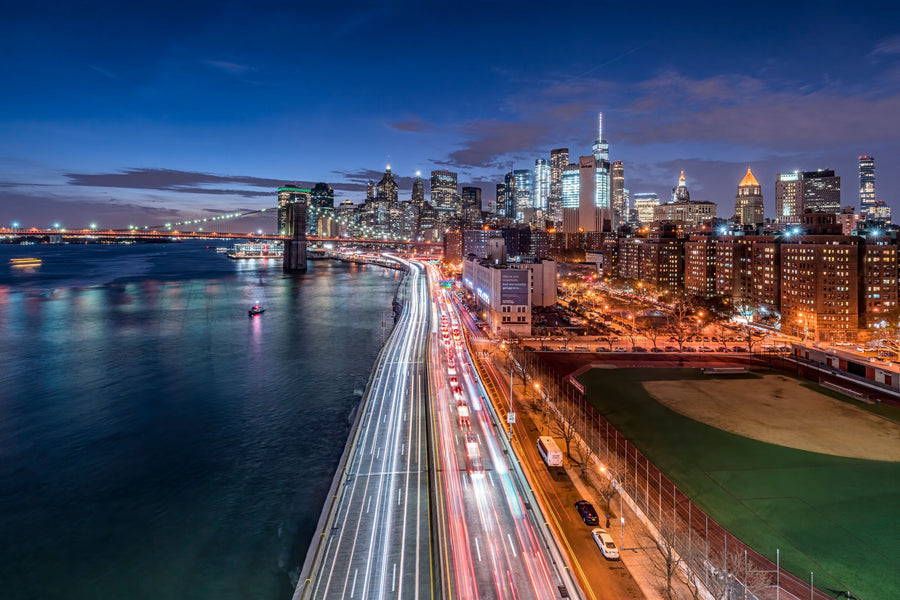 Buzzing Brooklyn Bridge Mural Wallpaper