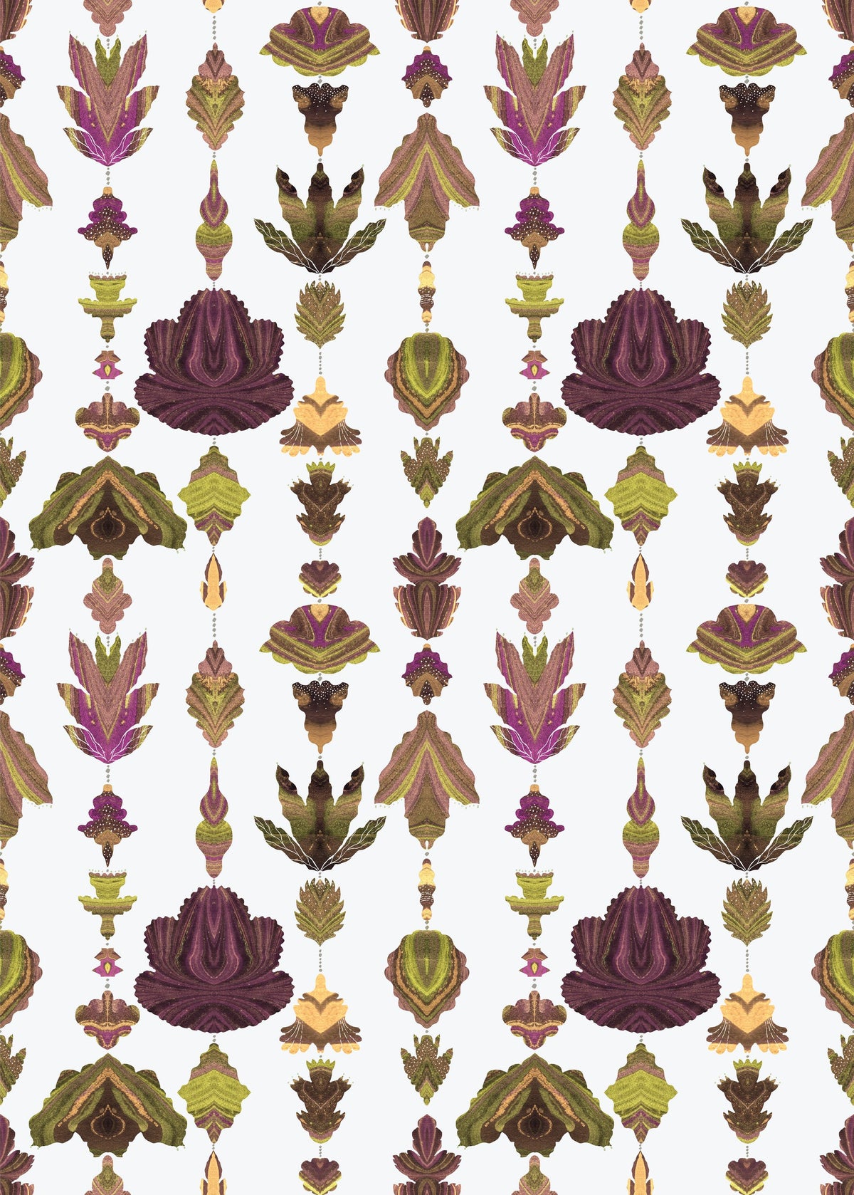 Marble Flowers, Mulberry Mural Wallpaper - pure wallpaper artwork