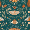 Papilion Chase Green Mural Wallpaper - pure wallpaper artwork