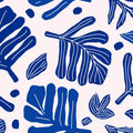Monstera Cuttings, Intense Blue Mural Wallpaper - pure wallpaper artwork