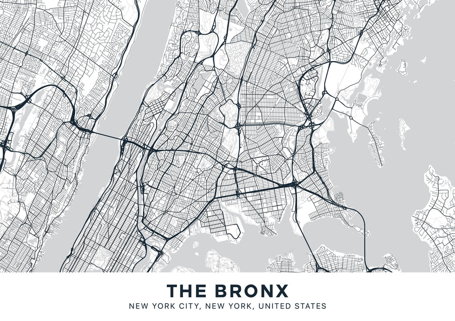 Map of the Bronx Mural Wallpaper
