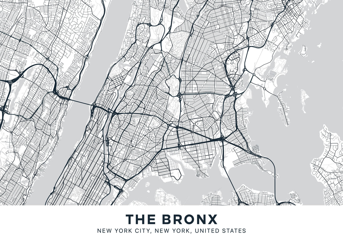 Map of the Bronx Mural Wallpaper - pure wallpaper artwork