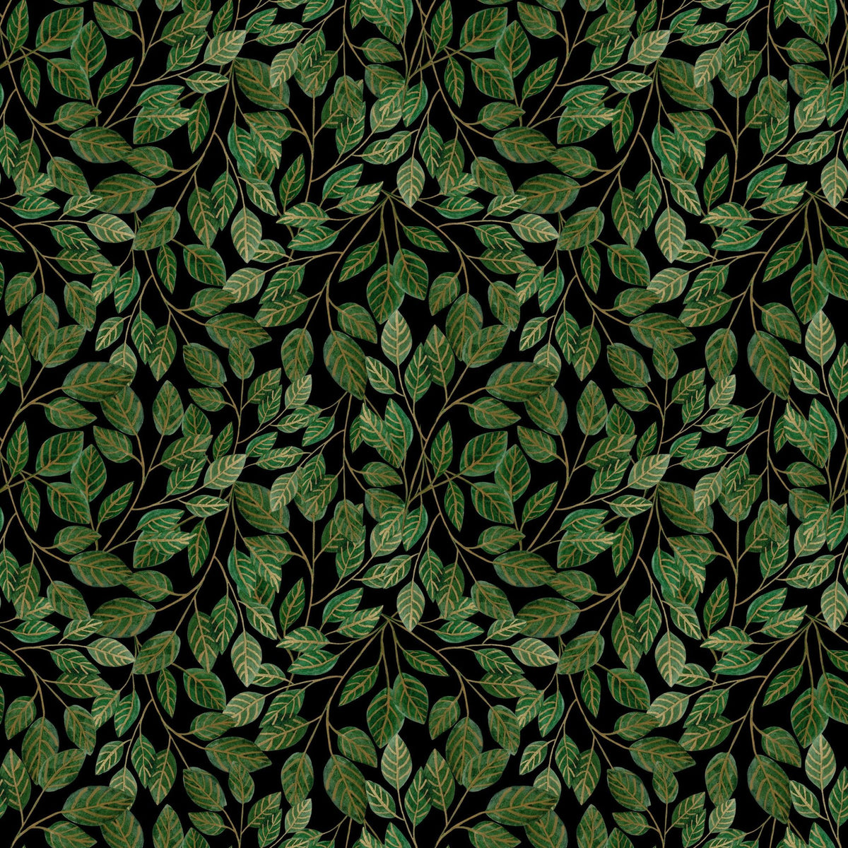Green Leaf Canopy Mural Wallpaper - pure wallpaper artwork