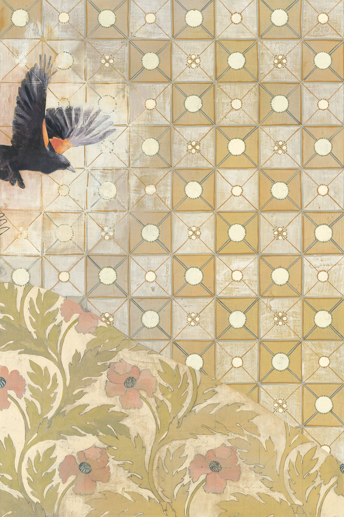 Copper Bird Mural Wallpaper - pure wallpaper artwork