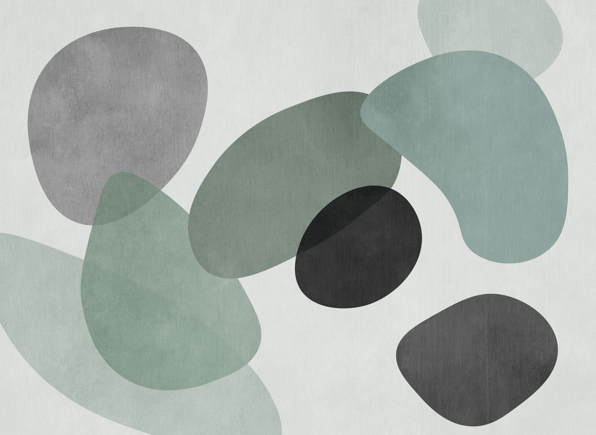 Lava Shapes, Seafoam Mural Wallpaper - pure wallpaper artwork