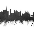 Milan Italy Skyline Black & White Mural Wallpaper - pure wallpaper artwork