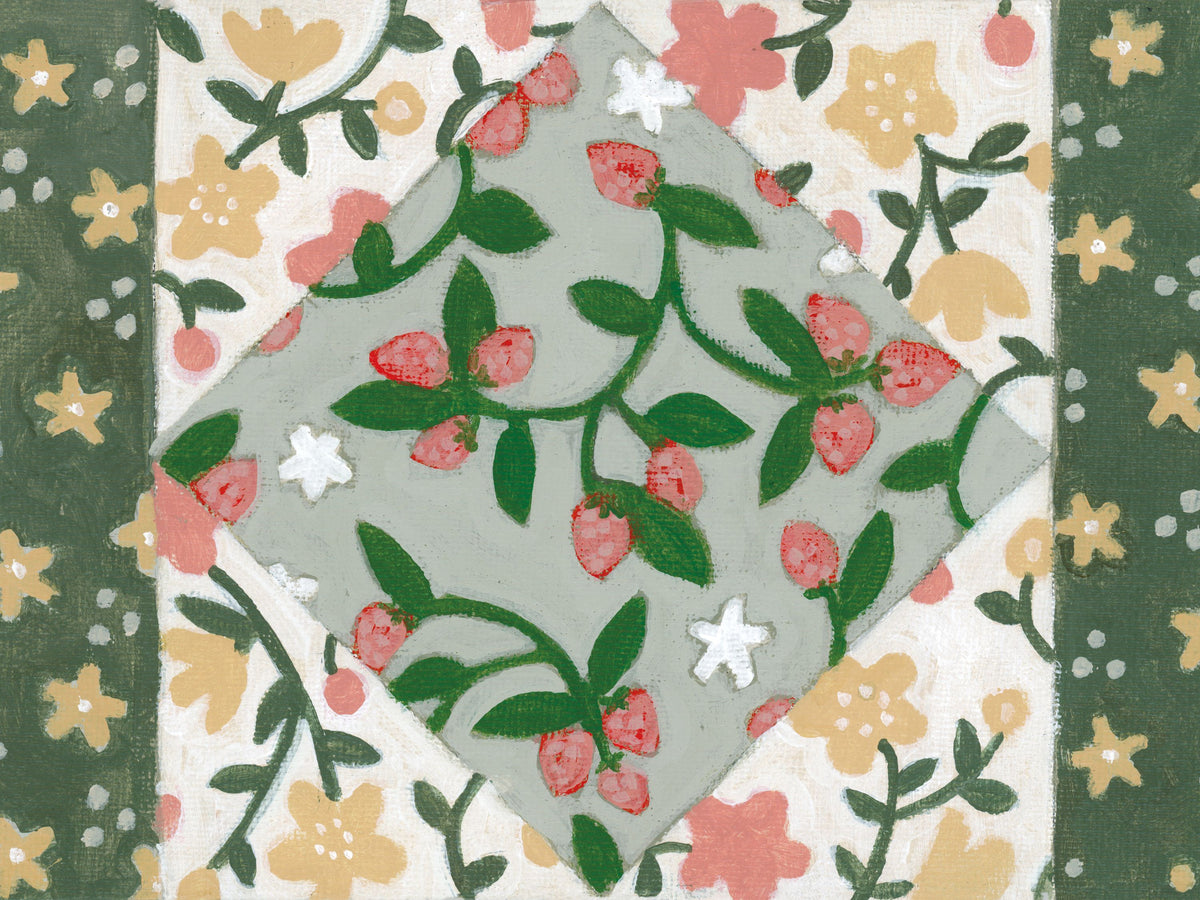 Quilted Floral II Mural Wallpaper - pure wallpaper artwork
