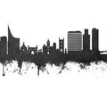Reading England Skyline Black & White Mural Wallpaper - pure wallpaper artwork