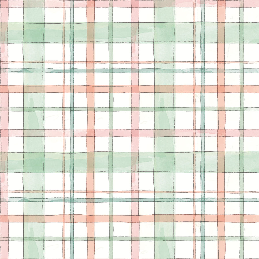 Harvest Plaid Mural Wallpaper