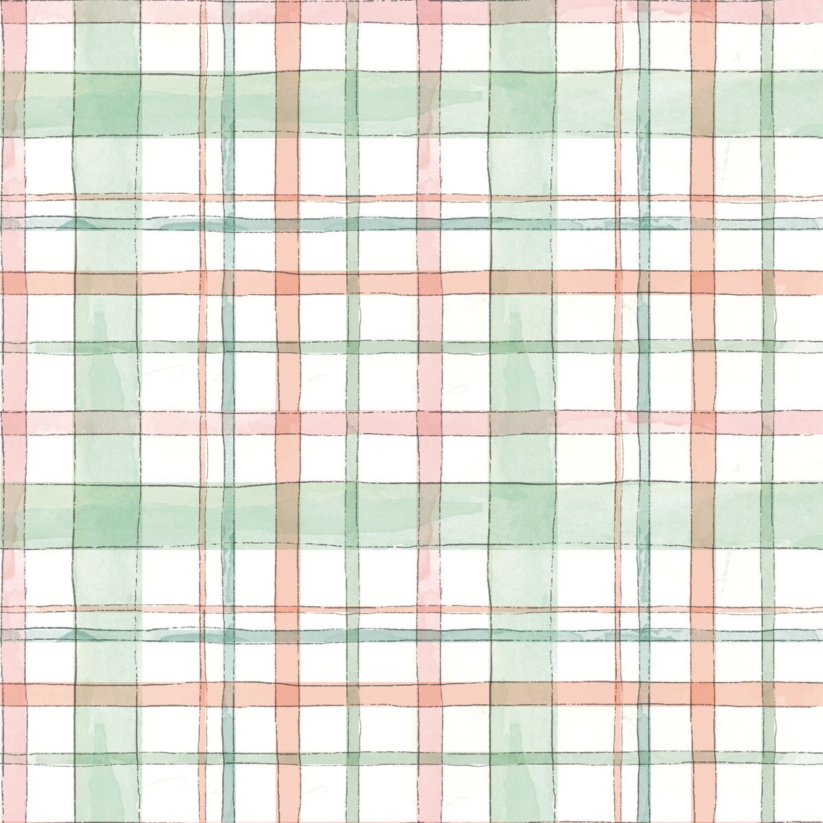 Harvest Plaid Mural Wallpaper - pure wallpaper artwork