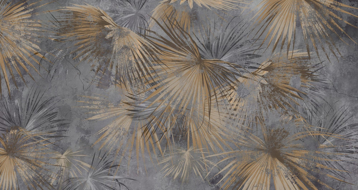Retro Sunny Palms Mural Wallpaper - pure wallpaper artwork