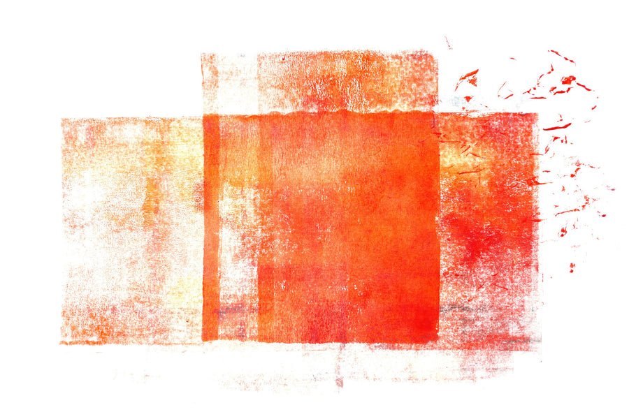 Rustic Red Geometry Mural Wallpaper
