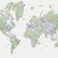 World Map Cities - Fofo Mural Wallpaper - pure wallpaper artwork