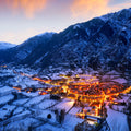 Alpine Village Glow Mural Wallpaper - pure wallpaper artwork