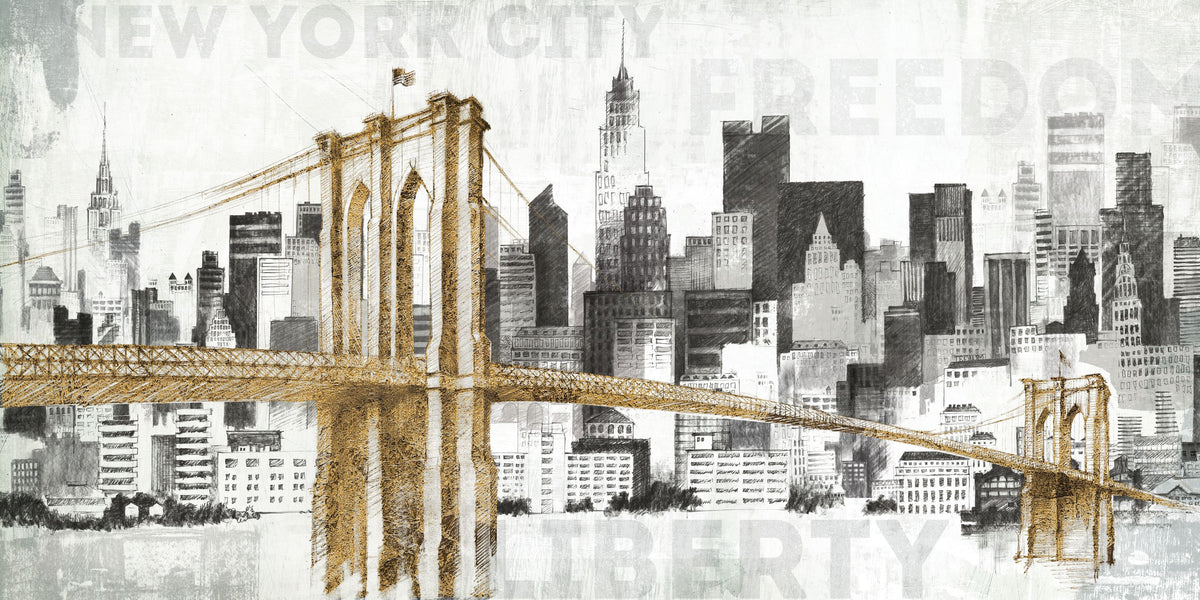 New York Skyline I Mural Wallpaper - pure wallpaper artwork