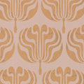 Fan Damask Orange Mural Wallpaper - pure wallpaper artwork