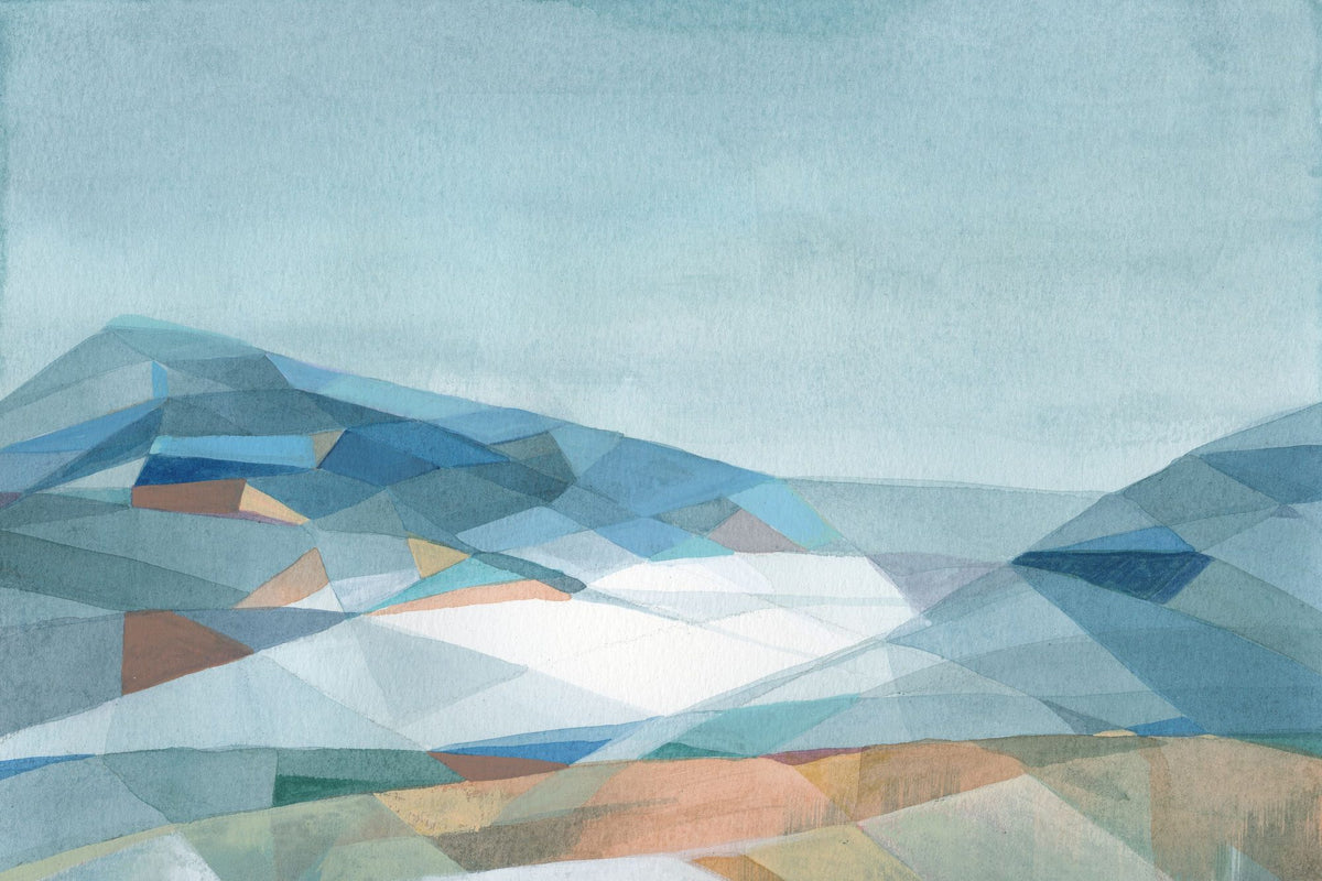 Geo Mountain Mural Wallpaper - pure wallpaper artwork