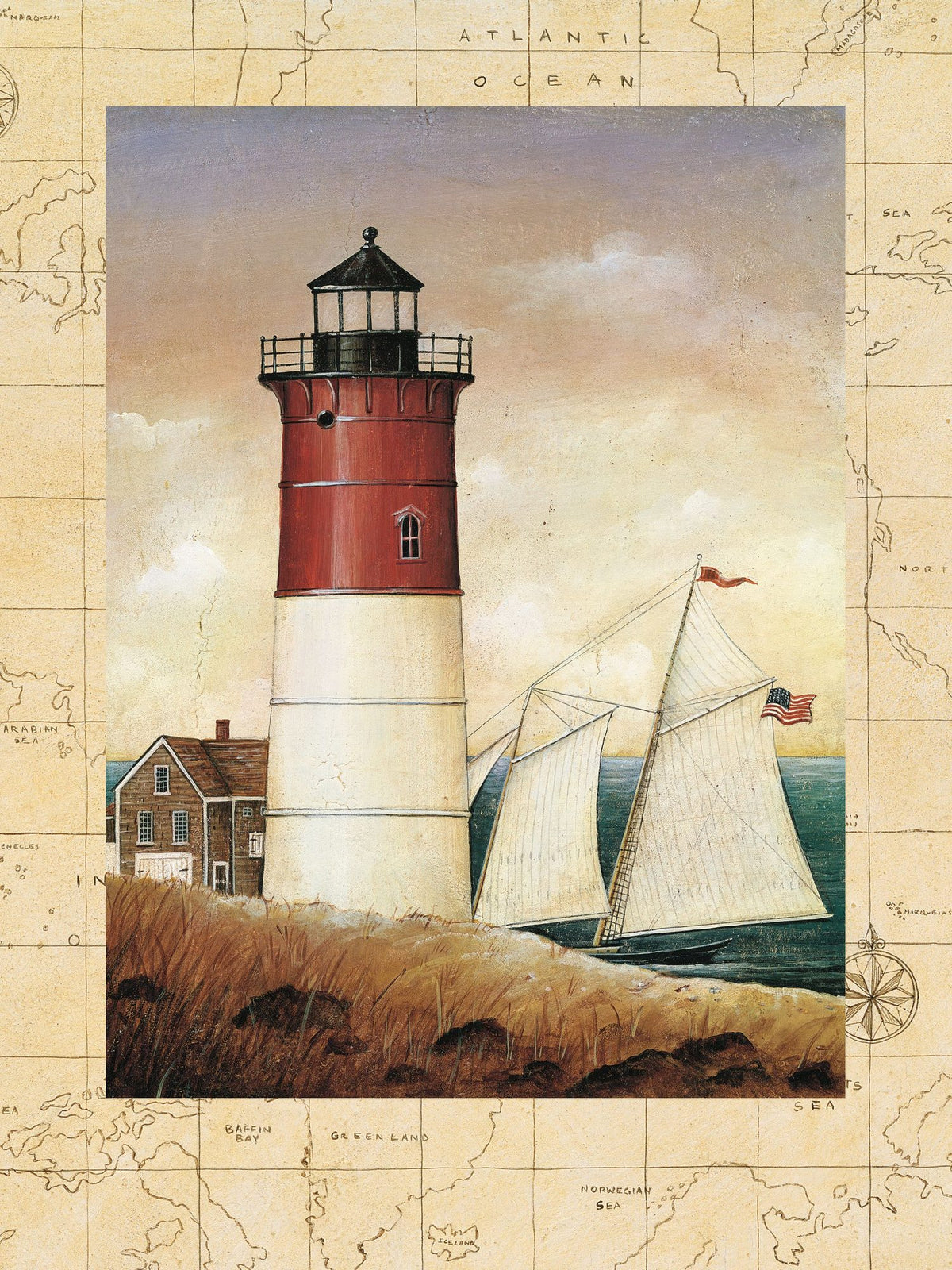 Schooner Bay Map Mural Wallpaper - pure wallpaper artwork