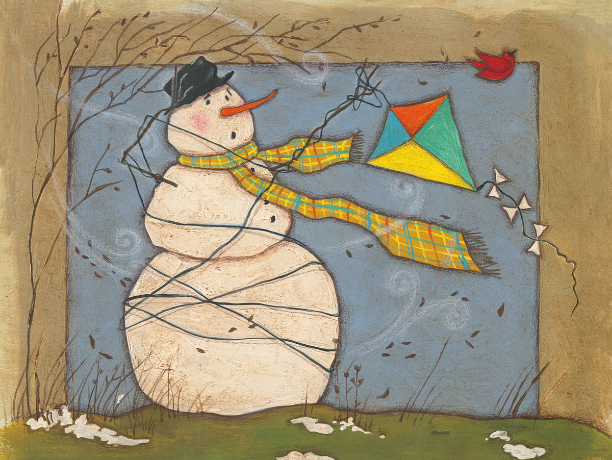 Seasonal Snowman III Mural Wallpaper - pure wallpaper artwork