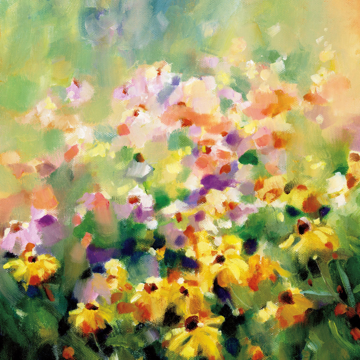 Wild Meadow Mural Wallpaper - Warm Tone - pure wallpaper artwork