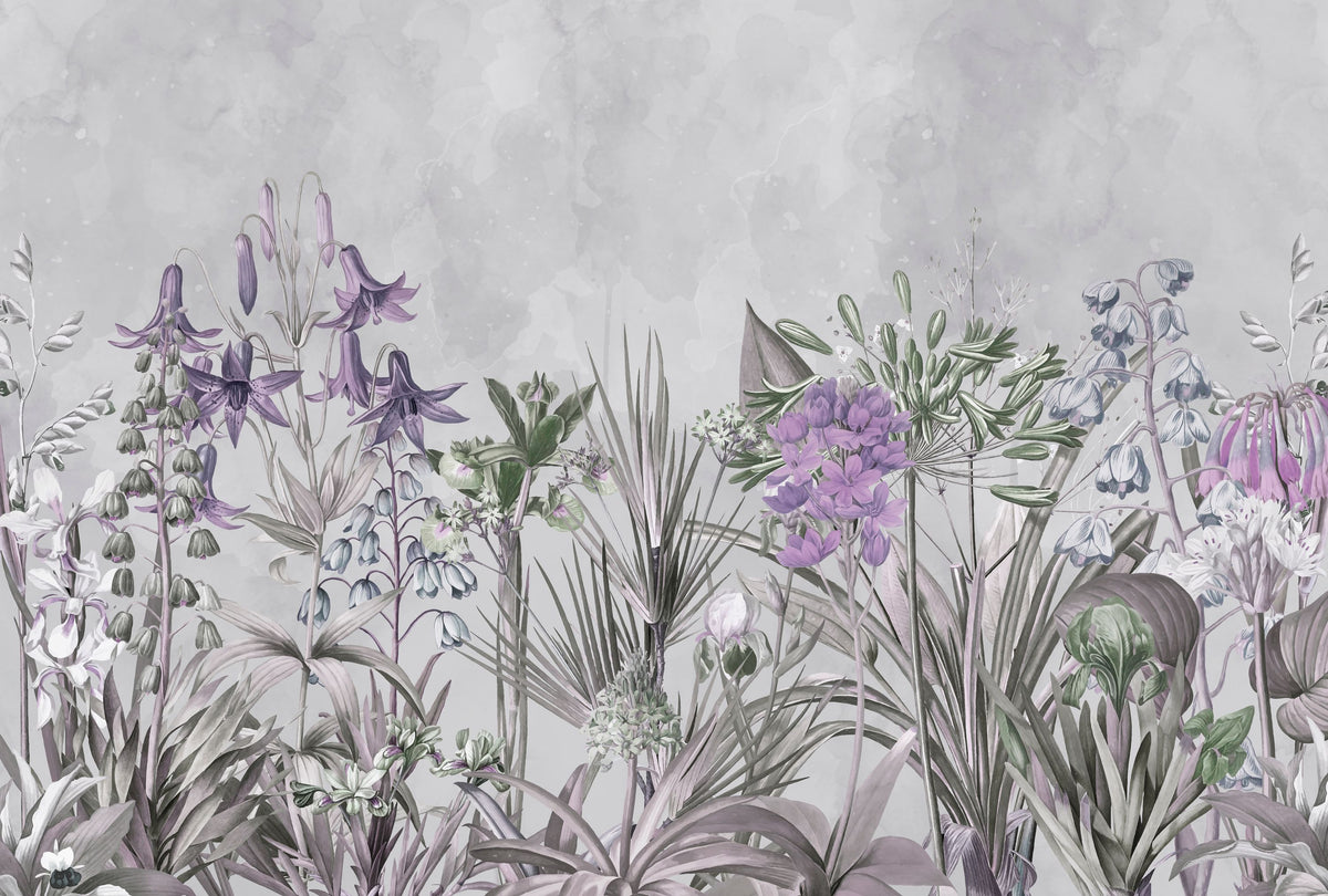 Field of Dreams Lilac Mural Wallpaper - pure wallpaper artwork