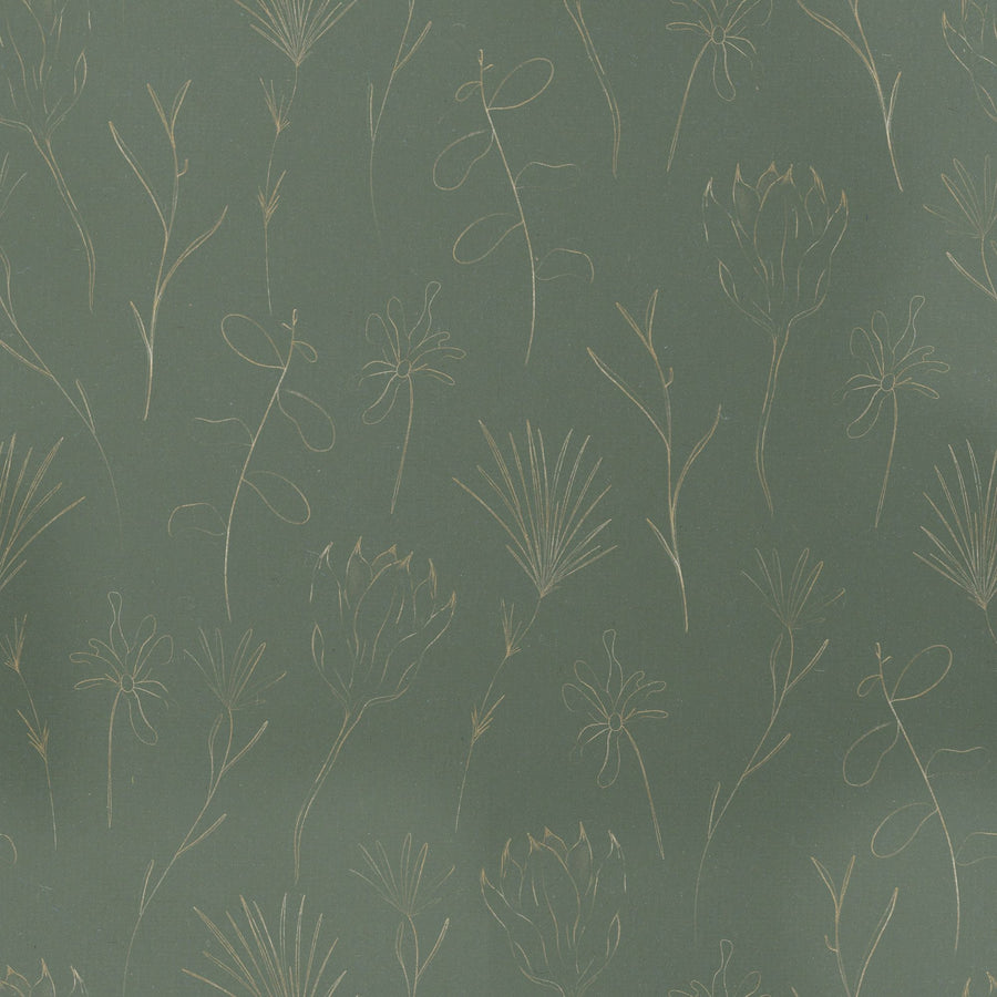 Floral Wallpaper Mural – Flower Wallpaper – Subtle Flowers Green printable artwork