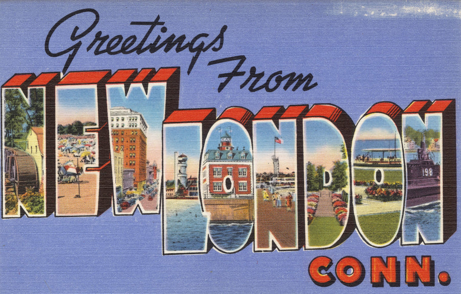 Greetings From New London Mural Wallpaper