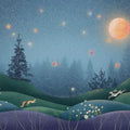 Magic Meadow At Dusk Mural Wallpaper - pure wallpaper artwork