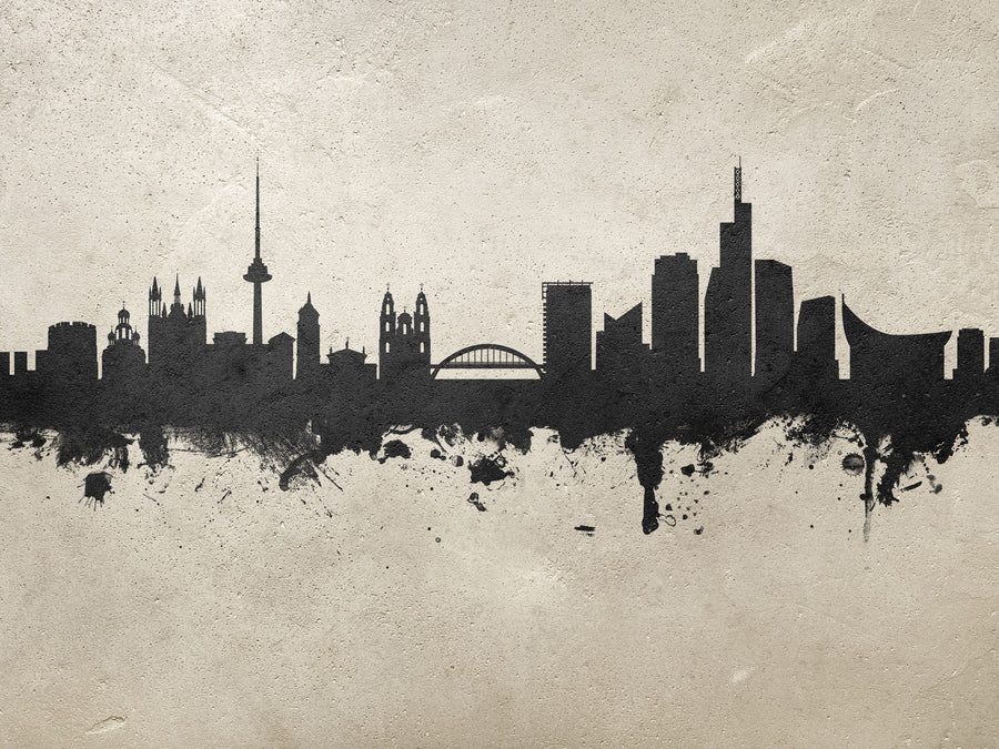 Vilnius Lithuania Skyline Concrete Mural Wallpaper