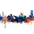 Pretoria South Africa Skyline Blue & Bronze Mural Wallpaper - pure wallpaper artwork