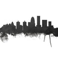 Louisville Kentucky Skyline Black & White Mural Wallpaper - pure wallpaper artwork