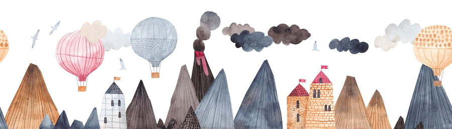 Kids Room Wallpaper Mural – Children Wall Mural – Up in the Sky printable artwork
