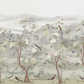 Peony Tree Landscape, Mist Mural Wallpaper - pure wallpaper artwork