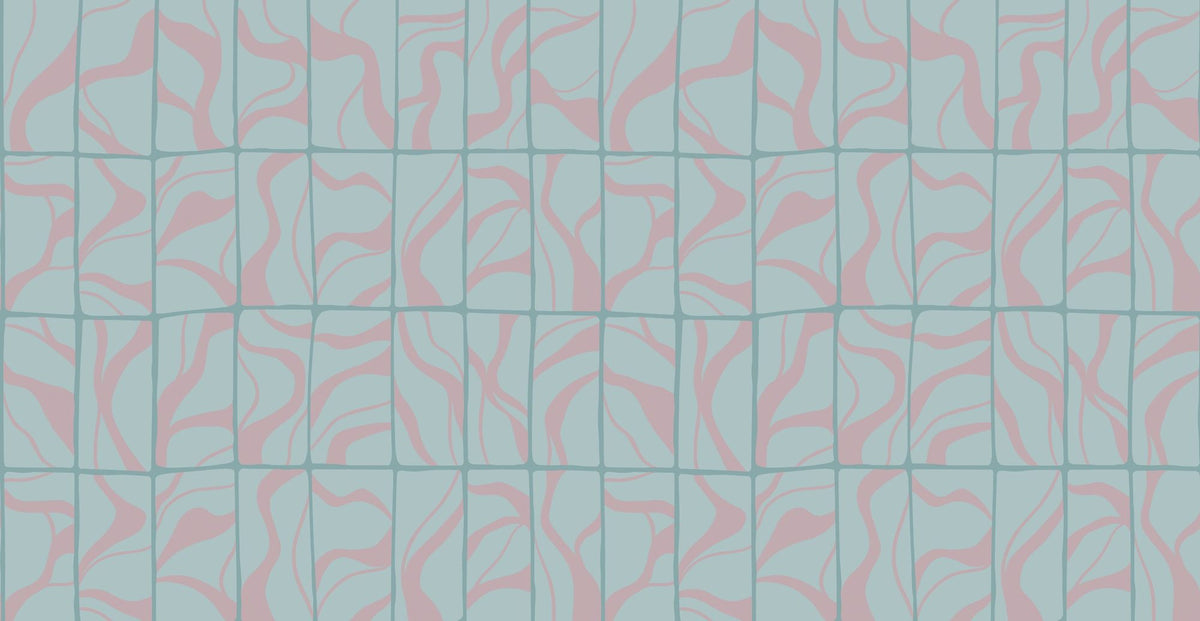 Linear Drift, Sky & Pink Mural Wallpaper - pure wallpaper artwork