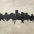 Richmond Virginia Skyline Concrete Mural Wallpaper - pure wallpaper artwork