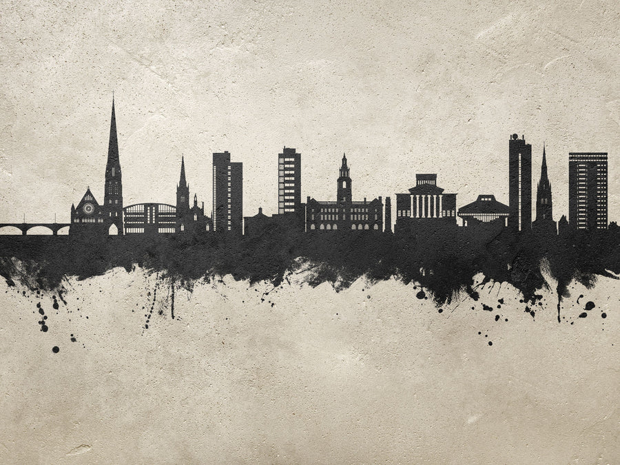Preston England Skyline Concrete Mural Wallpaper