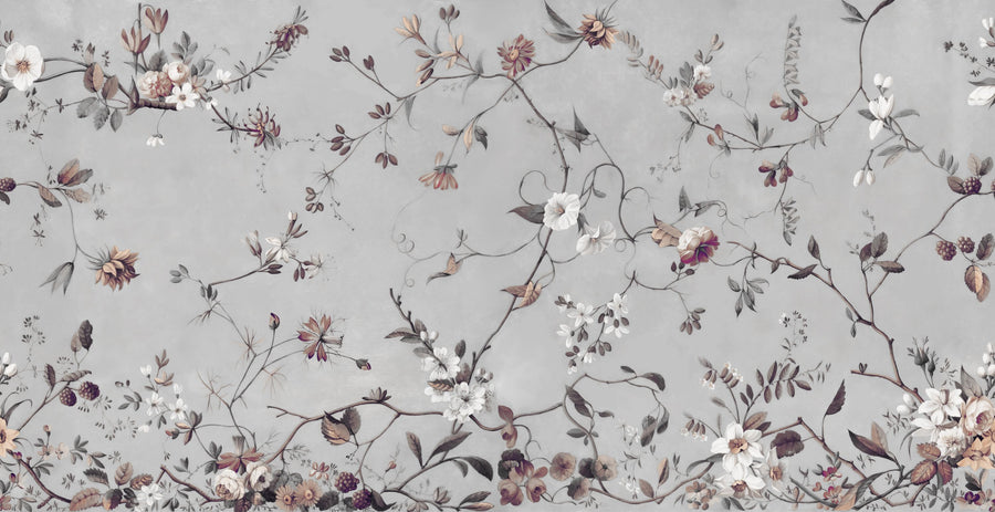 Floral Heaven, Beige Mural Wallpaper