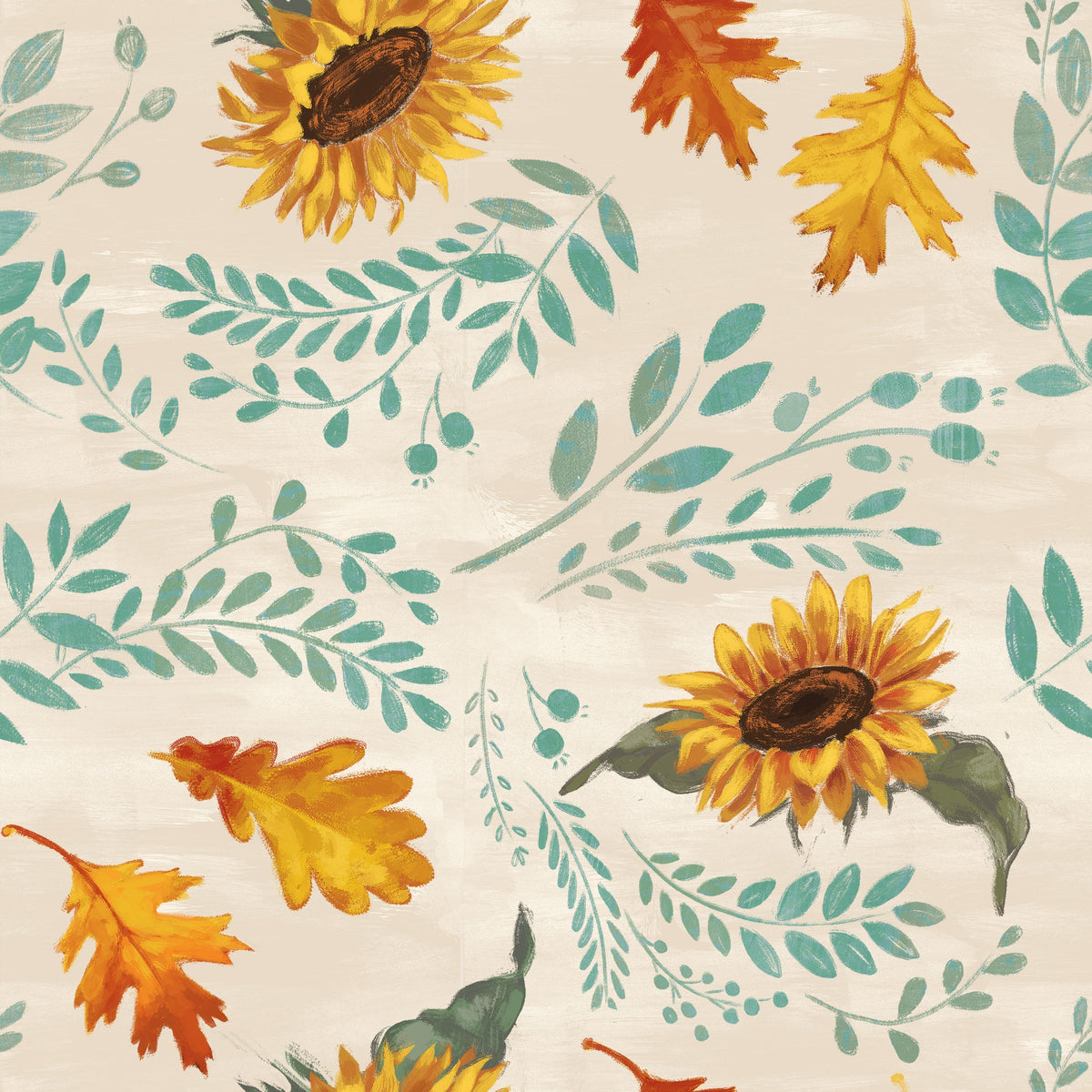Fall Harvest White Mural Wallpaper - pure wallpaper artwork