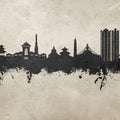 Kathmandu Nepal Skyline Concrete Mural Wallpaper - pure wallpaper artwork