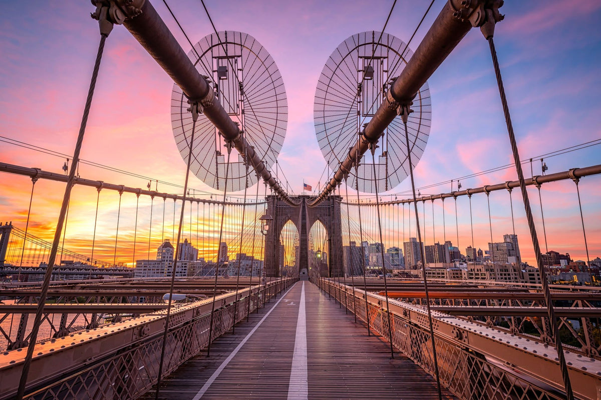 Brooklyn Bridge At Sunrise Pt. II Mural Wallpaper - pure wallpaper artwork