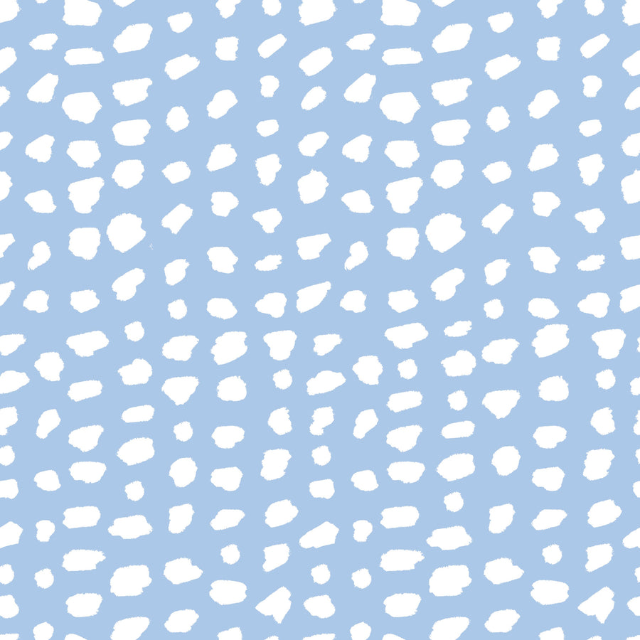 Light Blue Fish Dots Mural Wallpaper