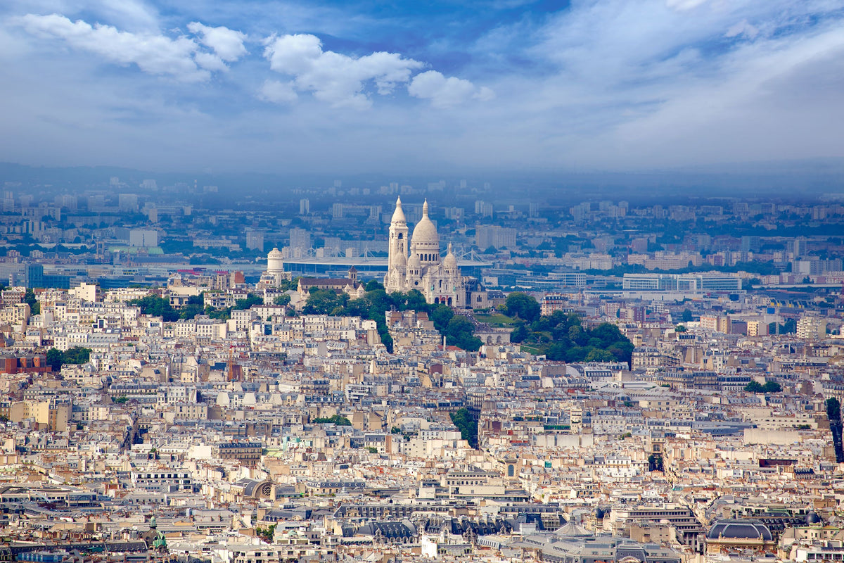 Paris Skyline and Sacre Coeur Mural Wallpaper - pure wallpaper artwork