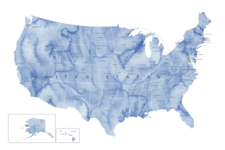 US State Map - Iria Mural Wallpaper