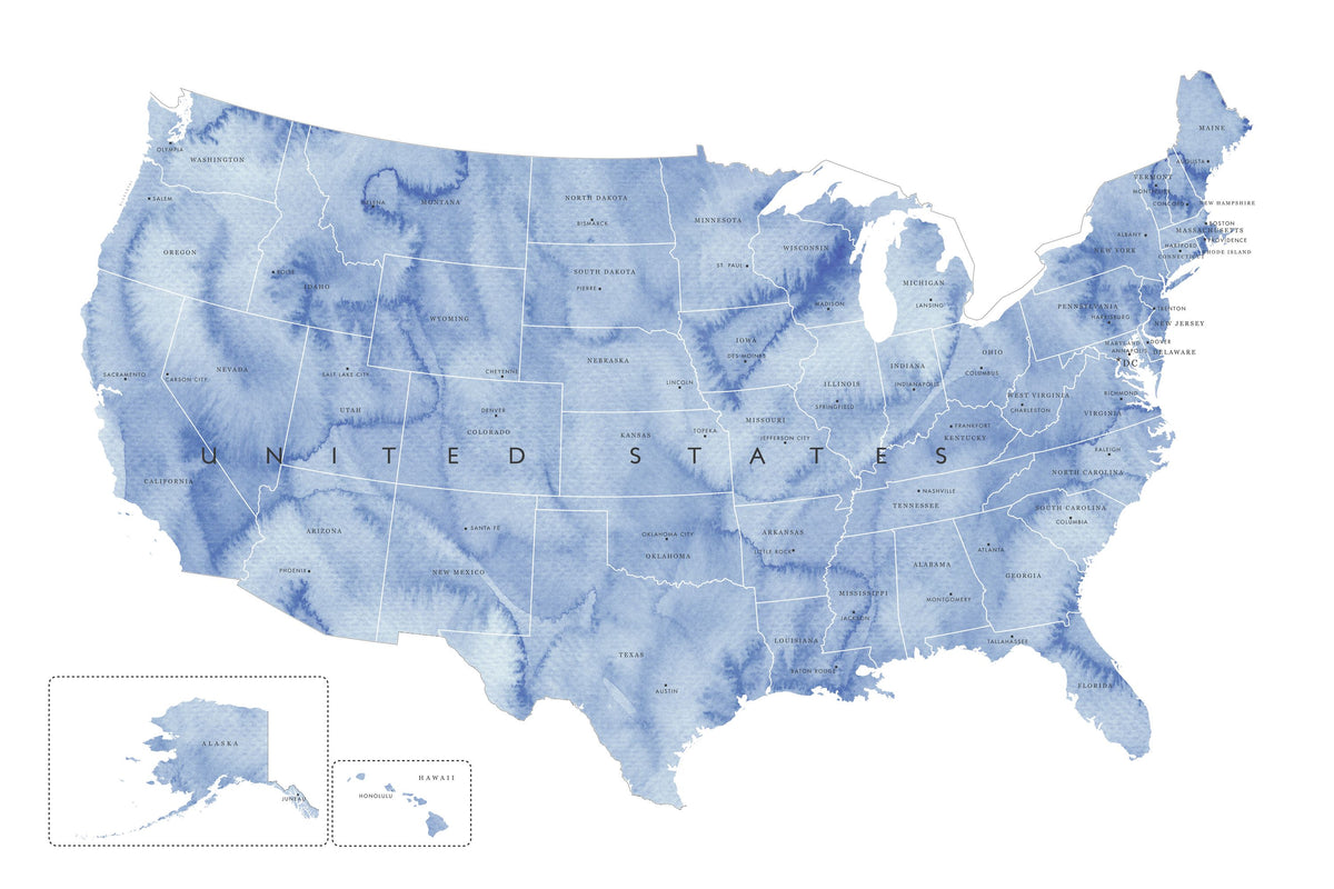 US State Map - Iria Mural Wallpaper - pure wallpaper artwork