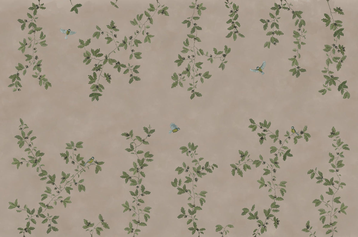 Oak Hollow, Beige Mural Wallpaper - pure wallpaper artwork