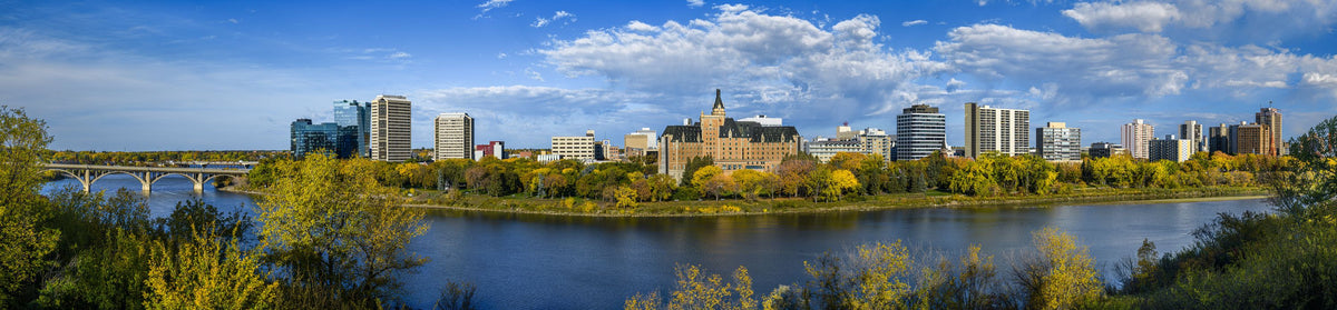 Saskatoon Skyline Mural Wallpaper - pure wallpaper artwork